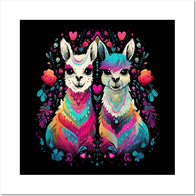 Llama Couple Valentine Wall Art by JH Mart